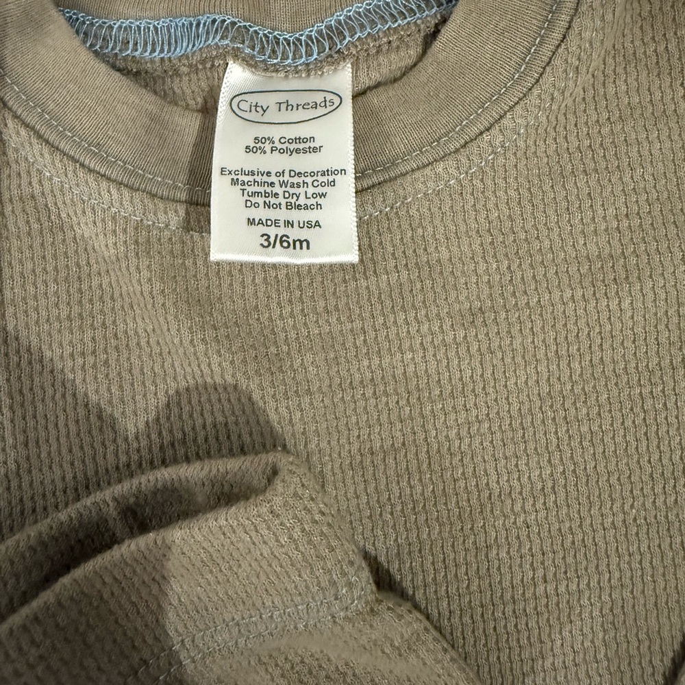 City Threads Beige Waffle Knit Set - Picture 2 of 2